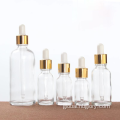 Relaxing Essential Oils Dropper Bottles and1 Long Dropper-Clear Glass Bottles for Essential Oils with Eye Droppers Manufactory